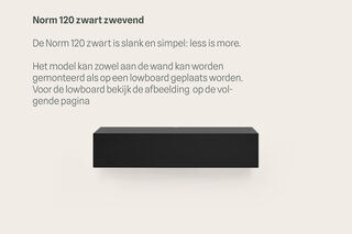 TV-meubel incl. lowboard-onderstel, RAAT, Norm 120, Zwart